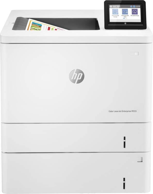 Tiskárna laserová HP Color LaserJet Ent M555x bílá barva
