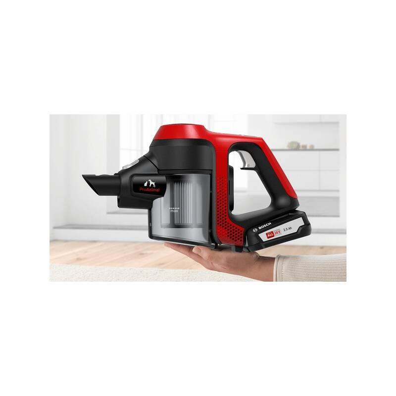 Tyčový vysavač Bosch Unlimited S6 BBS61PET2 červený