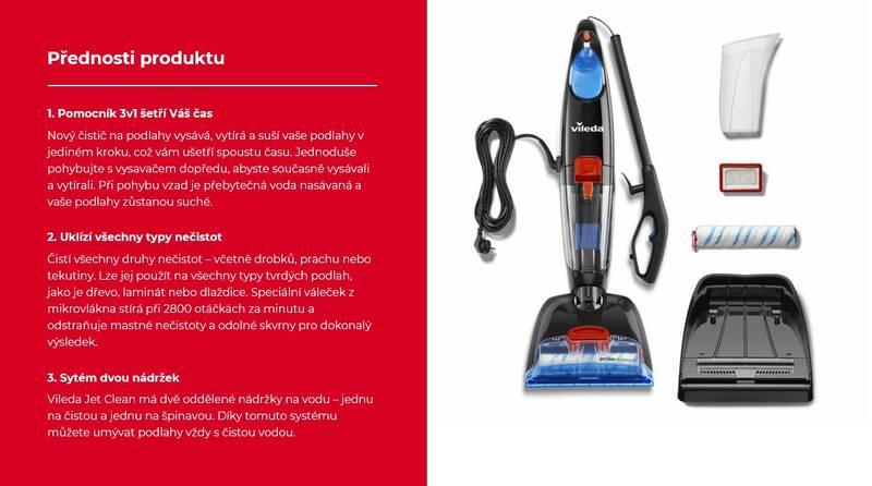 Tyčový vysavač Vileda Jet Clean 2v1