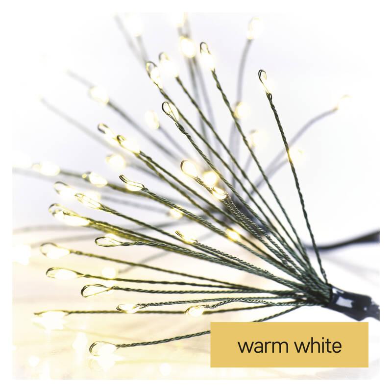 Vánoční osvětlení EMOS 150 LED řetěz - svítící trsy, nano, 2,35 m, vnitřní, teplá bílá, časovač, Vánoční, osvětlení, EMOS, 150, LED, řetěz, svítící, trsy, nano, 2,35, m, vnitřní, teplá, bílá, časovač