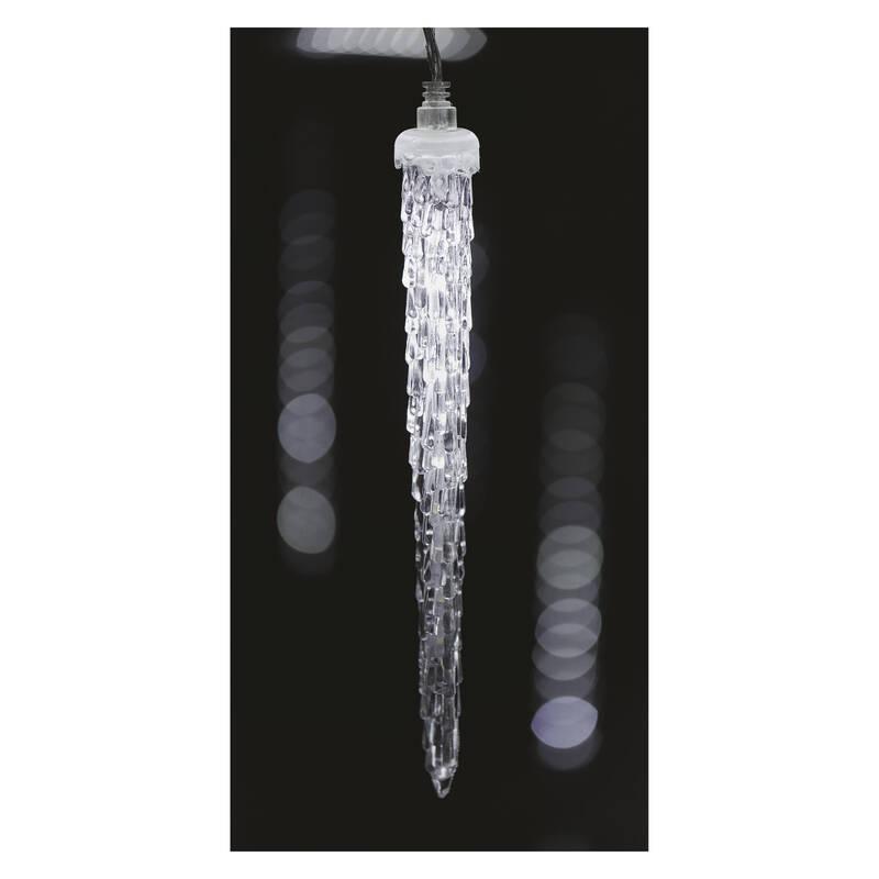 Vánoční osvětlení EMOS 160 LED girlanda - rampouchy, 6 ks, 3,6 m, venkovní i vnitřní, studená bílá