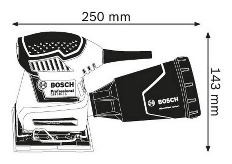 Vibrační bruska Bosch GSS 140-1 A, 06012A2100