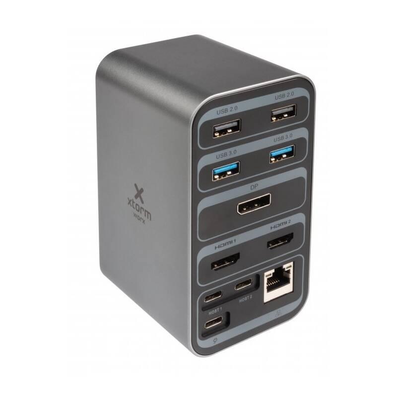 Dokovací stanice Xtorm Worx USB-C 13v1 šedá, Dokovací, stanice, Xtorm, Worx, USB-C, 13v1, šedá