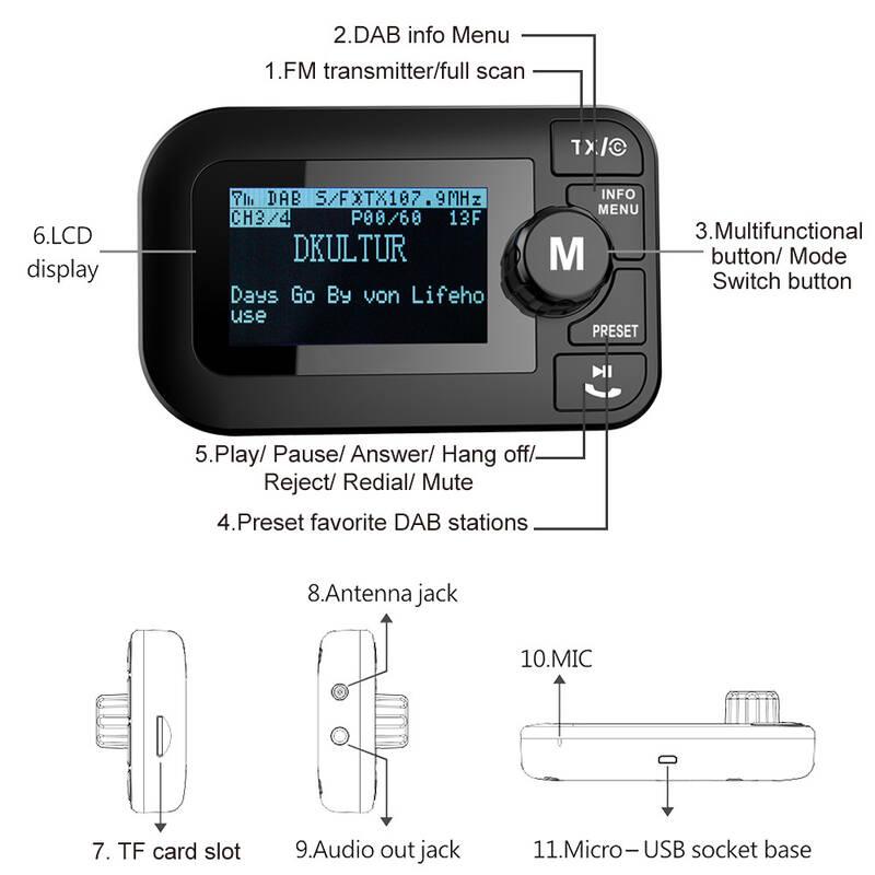 FM DAB Transmitter Ambit DAB-005 černý, FM, DAB, Transmitter, Ambit, DAB-005, černý