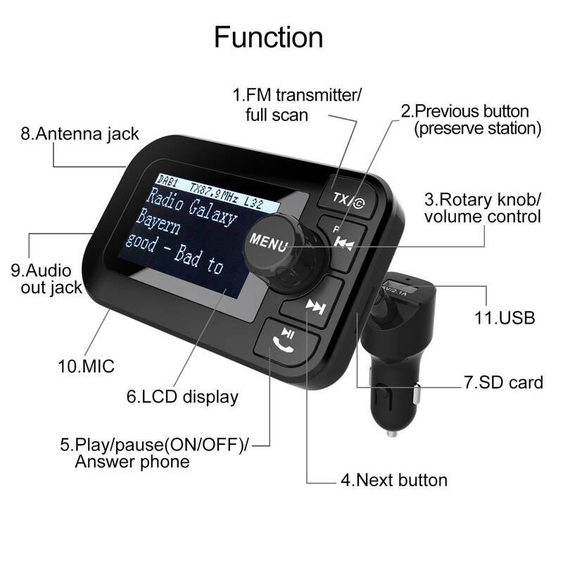 FM DAB Transmitter Ambit DAB-105 černý, FM, DAB, Transmitter, Ambit, DAB-105, černý