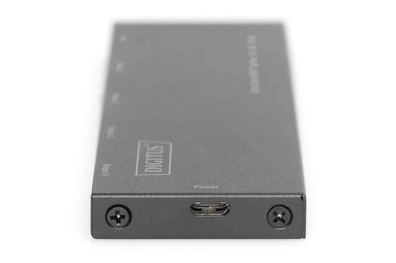 HDMI rozbočovač Digitus Ultra Slim HDMI splitter, 1x4, 4K 60 Hz, HDMI, rozbočovač, Digitus, Ultra, Slim, HDMI, splitter, 1x4, 4K, 60, Hz