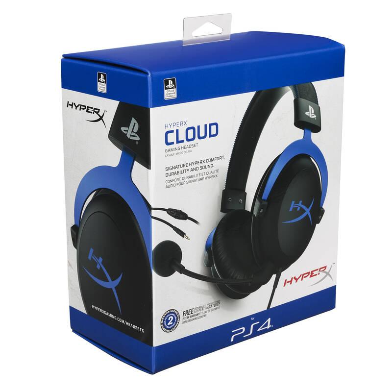 Headset HyperX Cloud Gaming pro PS4 PS5 černý modrý