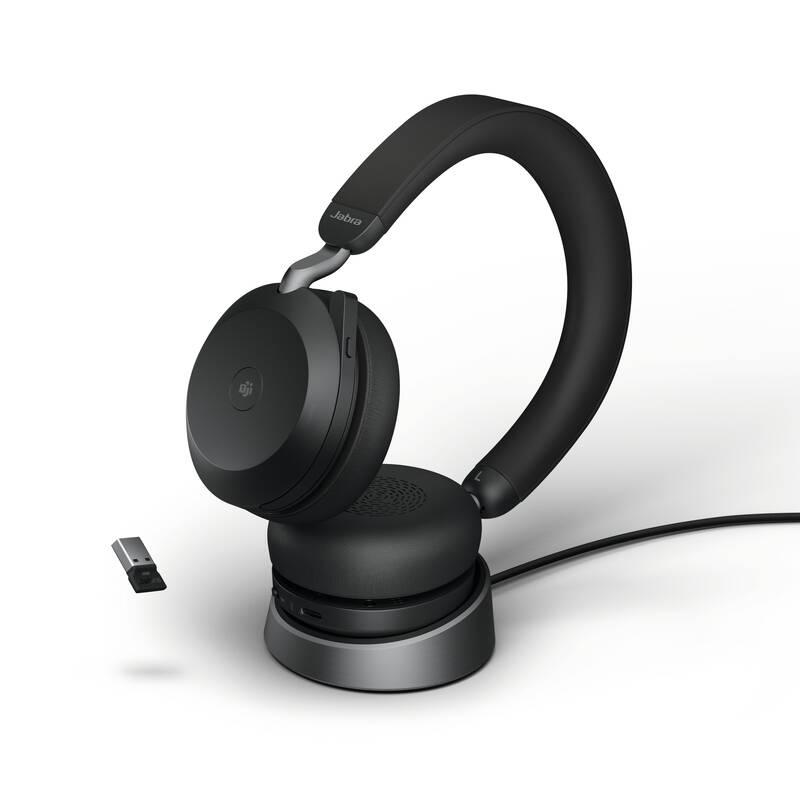 Headset Jabra Evolve2 75, USB-A, MS Stereo Stand černý