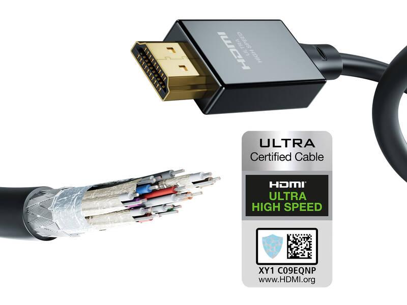 Kabel InAkustik Star II, HDMI 2.1 Ultra High Speed, délka 1m černý