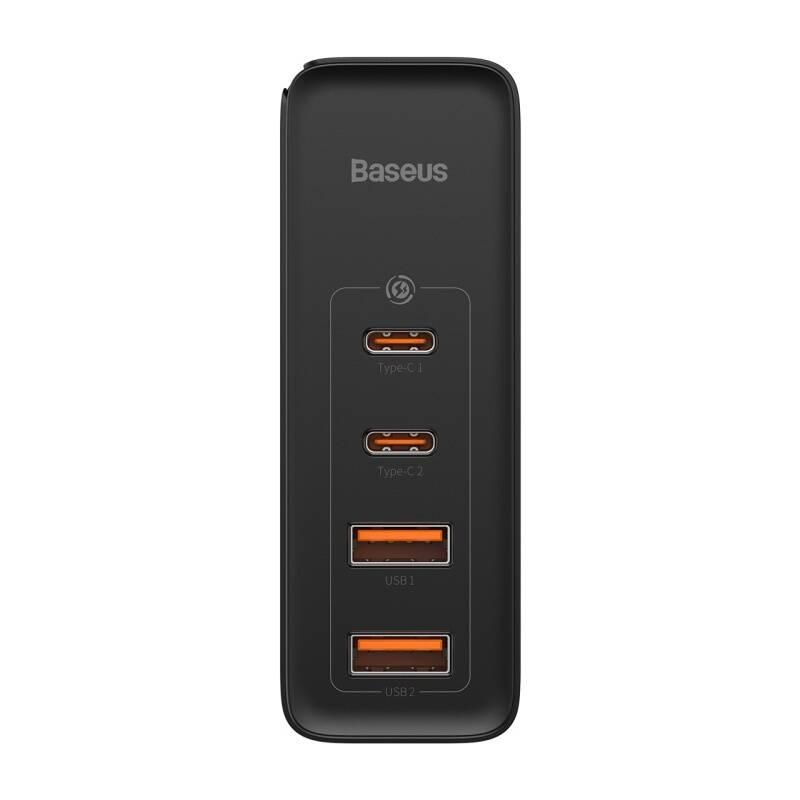 Nabíječka do sítě Baseus GaN2 Pro, 2x USB-C, 2x USB-A, 100W černá