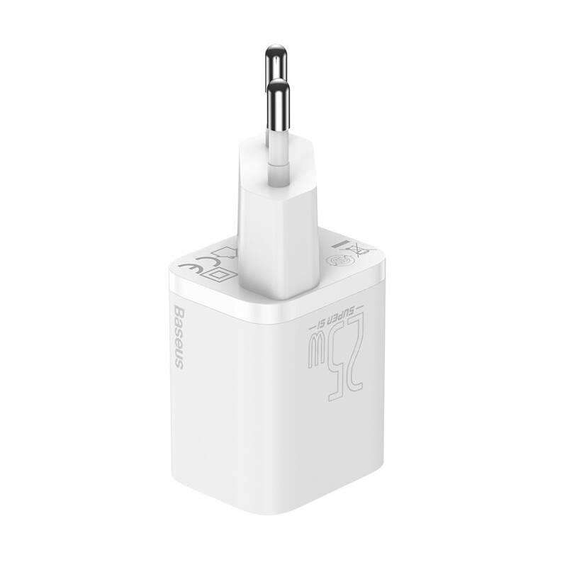 Nabíječka do sítě Baseus Super Si USB-C 25W USB-C kabel 1m bílá