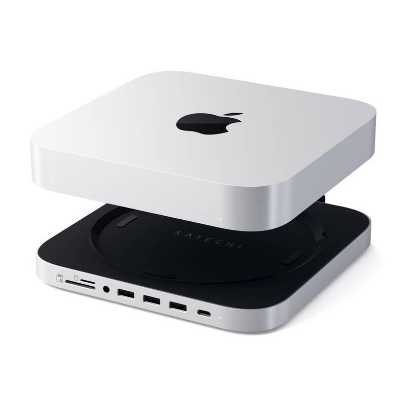 USB Hub Satechi Aluminium Type-C Stand & Hub pro Mac Mini stříbrný