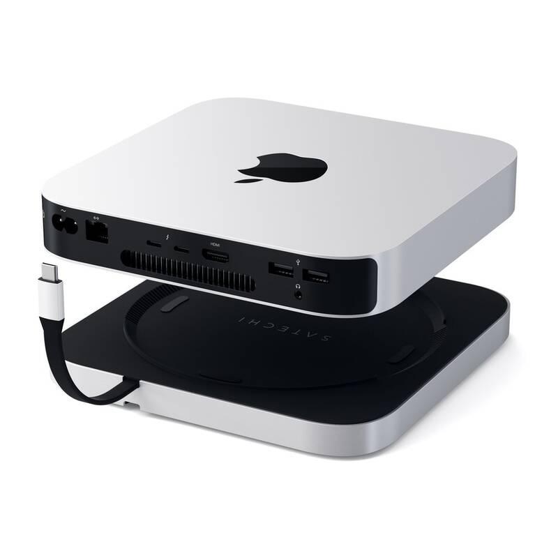 USB Hub Satechi Aluminium Type-C Stand & Hub pro Mac Mini stříbrný