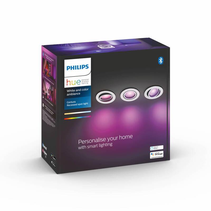 Vestavné svítidlo Philips Hue Centura kulaté 3ks bílé