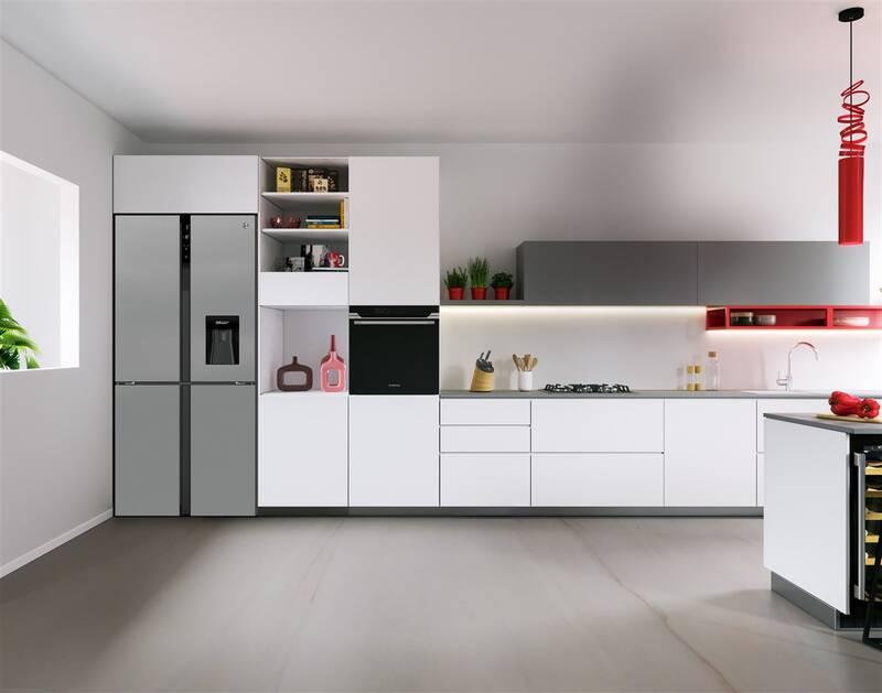 Americká lednice Hoover HSC818EXWD nerez