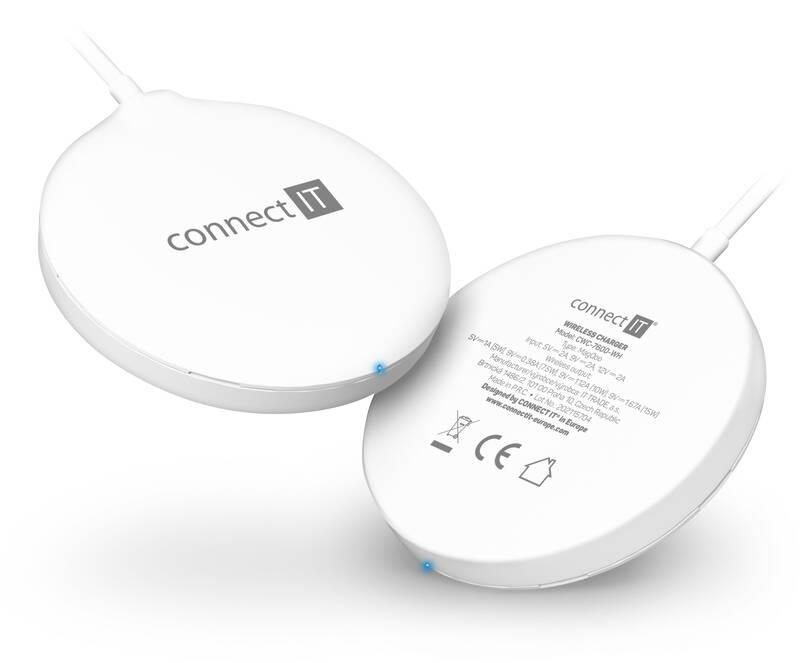 Bezdrátová nabíječka Connect IT MagSafe, 15W bílá, Bezdrátová, nabíječka, Connect, IT, MagSafe, 15W, bílá