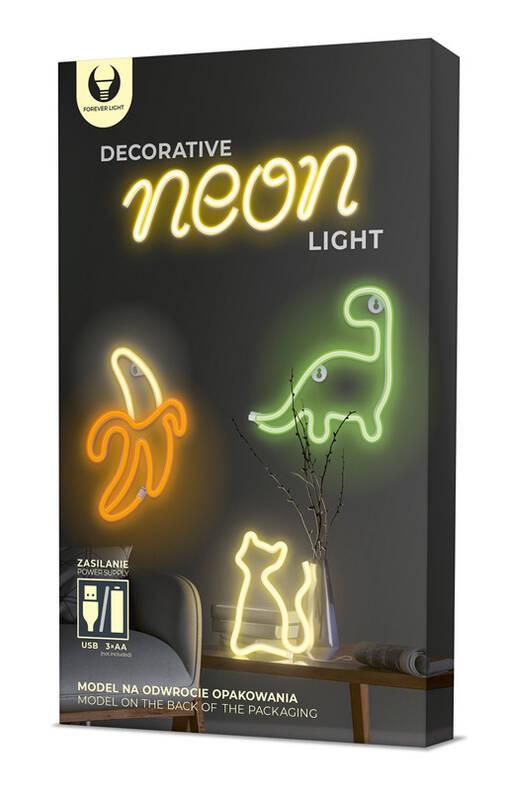Dekorativní LED Forever neon Kočka růžová