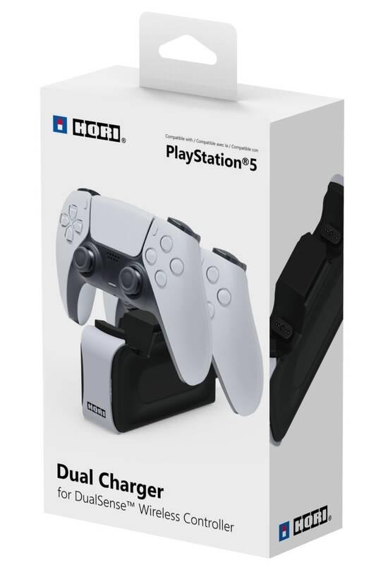 Dokovací stanice HORI Dual Charger pro PS5 DualSense Wireless Controller bílá