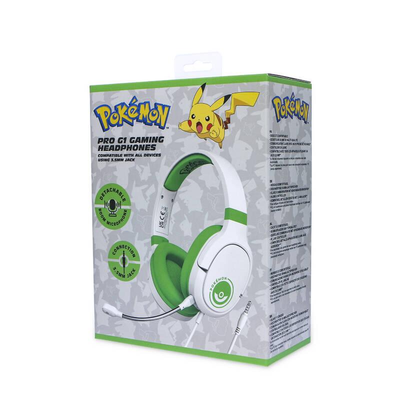 Headset OTL Technologies Pokémon Poke ball PRO G1 bílý zelený
