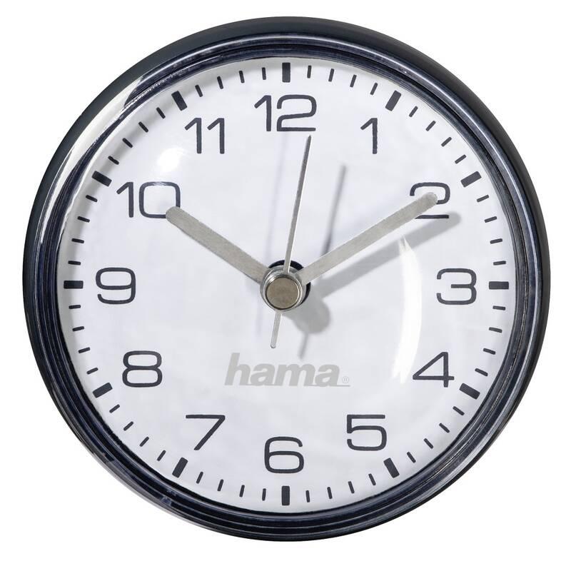 Hodiny Hama Mini, s přísavkou šedý bílý, Hodiny, Hama, Mini, s, přísavkou, šedý, bílý