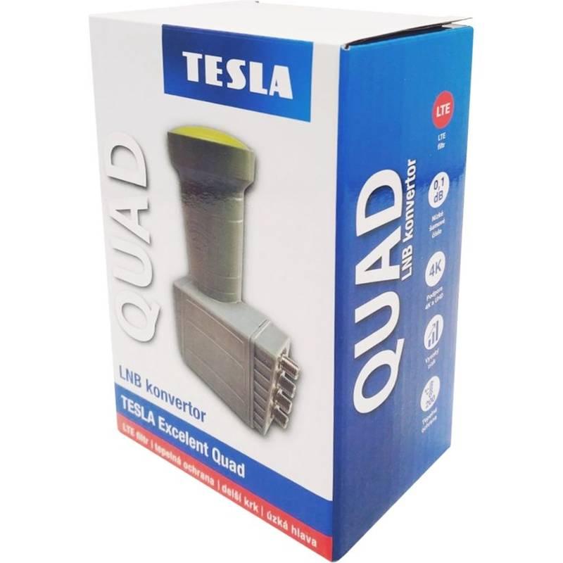 Konvertor Tesla Excelent Quad LNB černý