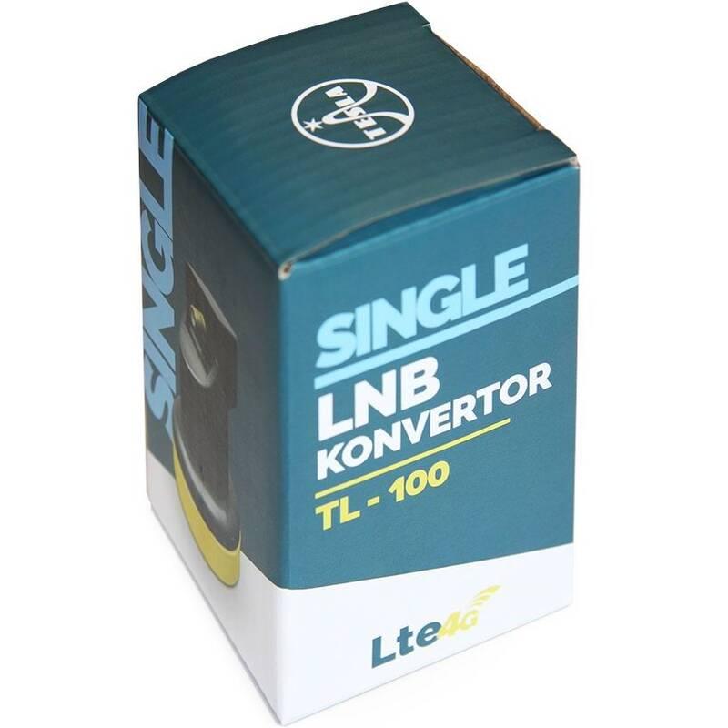 Konvertor Tesla TL-100 Single LNB černý žlutý