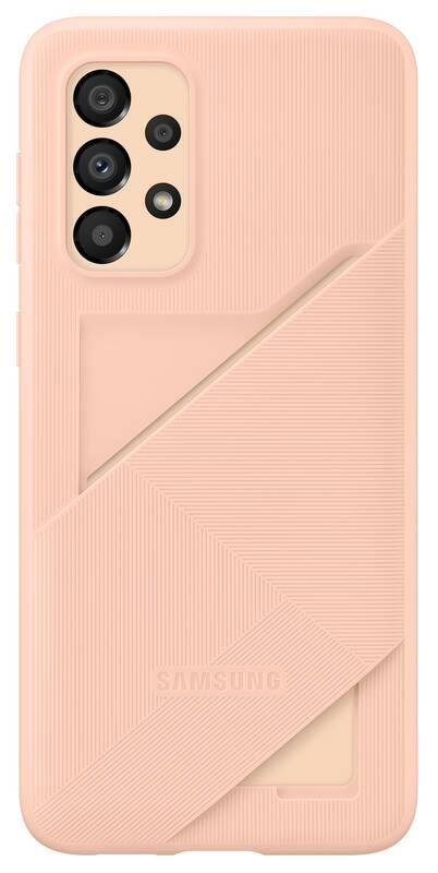 Kryt na mobil Samsung Galaxy A33 5G s kapsou na kartu - peach