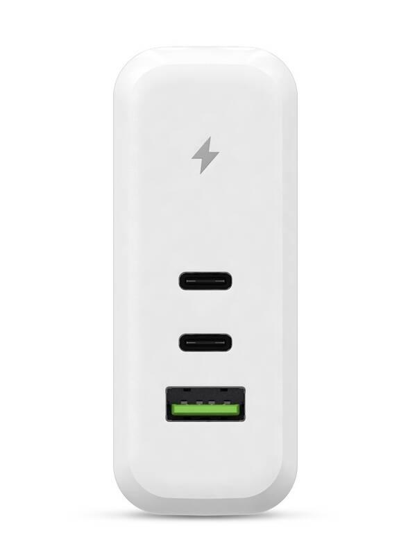 Nabíječka do sítě Epico GaN 100W, 1xUSB, 2x USB-C bílá