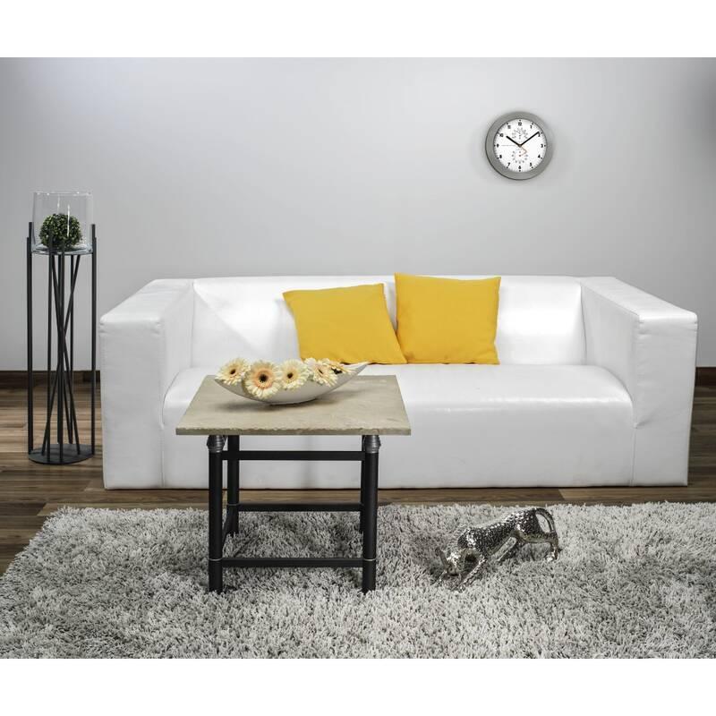 Nástěnné hodiny Hama PG-300 stříbrné bílé