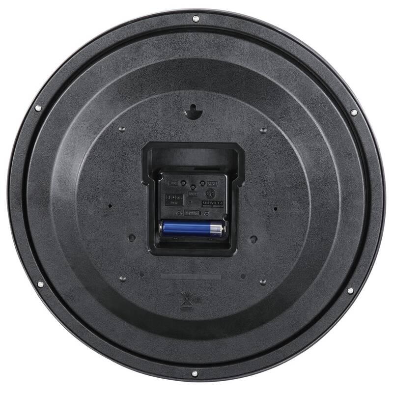 Nástěnné hodiny Hama Station stříbrné bílé