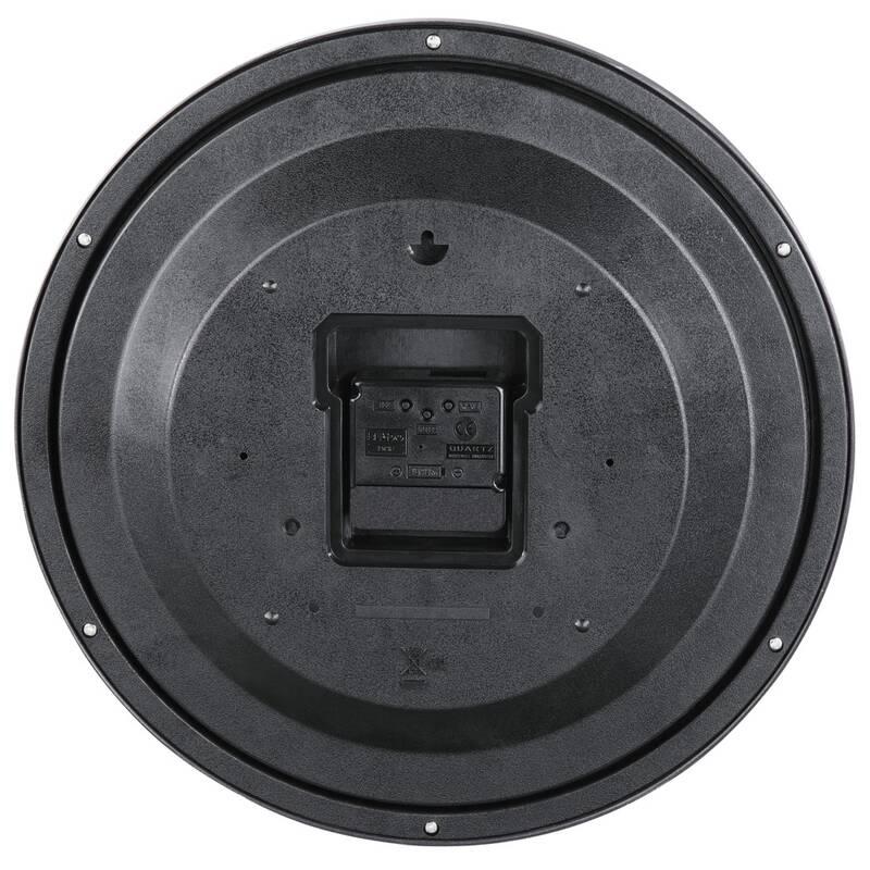 Nástěnné hodiny Hama Station stříbrné bílé