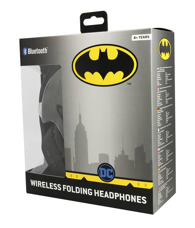 Sluchátka OTL Technologies Batman Tween Wireless Folding černá