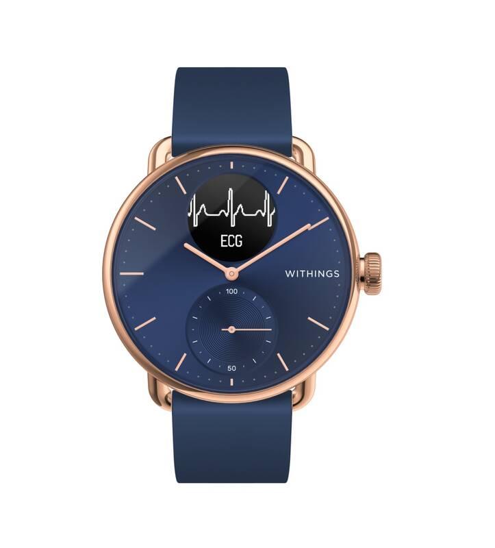 Chytré hodinky Withings Scanwatch 38mm - Rose Gold Blue, Chytré, hodinky, Withings, Scanwatch, 38mm, Rose, Gold, Blue