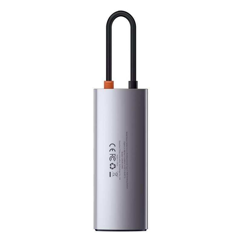 Dokovací stanice Baseus Metal Gleam Series 5v1 HUB USB-C šedé