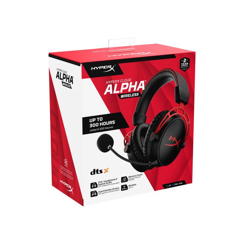 Headset HyperX Cloud Alpha Wireless černý červený