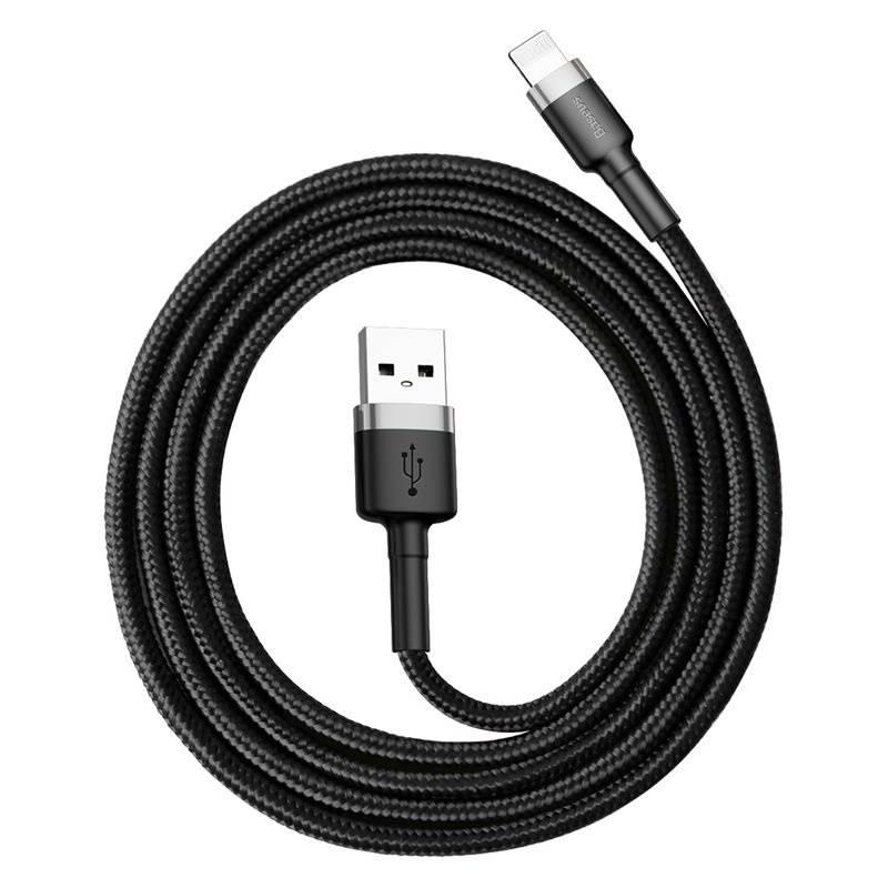 Kabel Baseus Cafule USB Lightning, 1m černý šedý