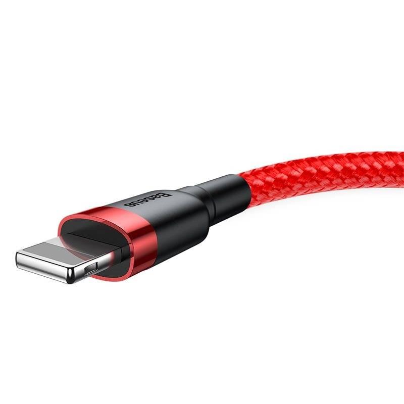 Kabel Baseus Cafule USB Lightning, 3m červený