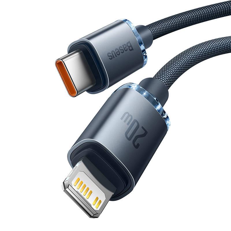 Kabel Baseus Crystal Shine Series USB-C Lightning 20W 1,2m černý