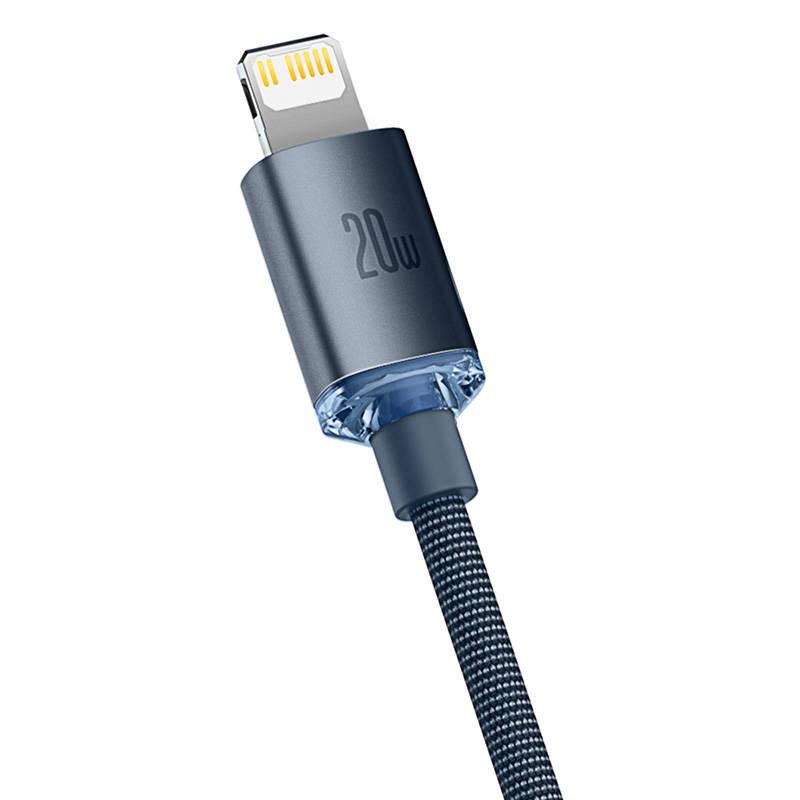 Kabel Baseus Crystal Shine Series USB-C Lightning 20W 2m černý