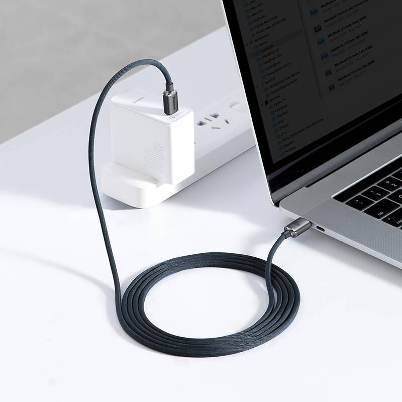 Kabel Baseus Crystal Shine Series USB-C USB-C 100W 2m černý