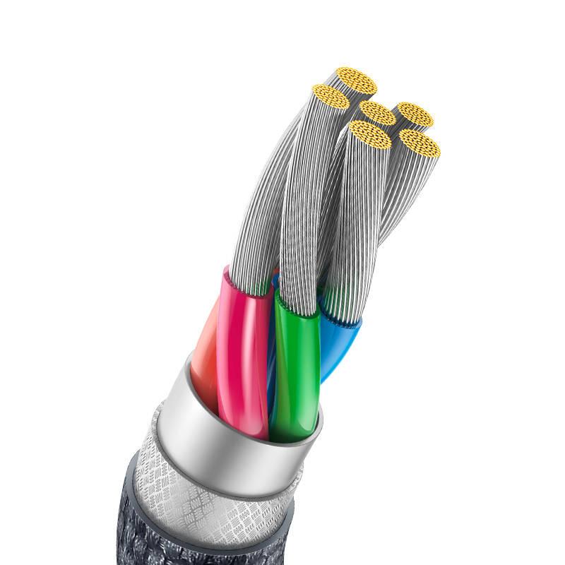 Kabel Baseus Crystal Shine Series USB USB-C 100W 2m černý