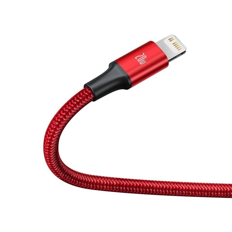 Kabel Baseus Rapid Series 3v1 USB-C PD 20W 1,5m červený