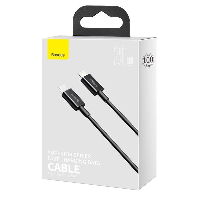 Kabel Baseus Superior Series USB-C Lightning 20W 1m černý