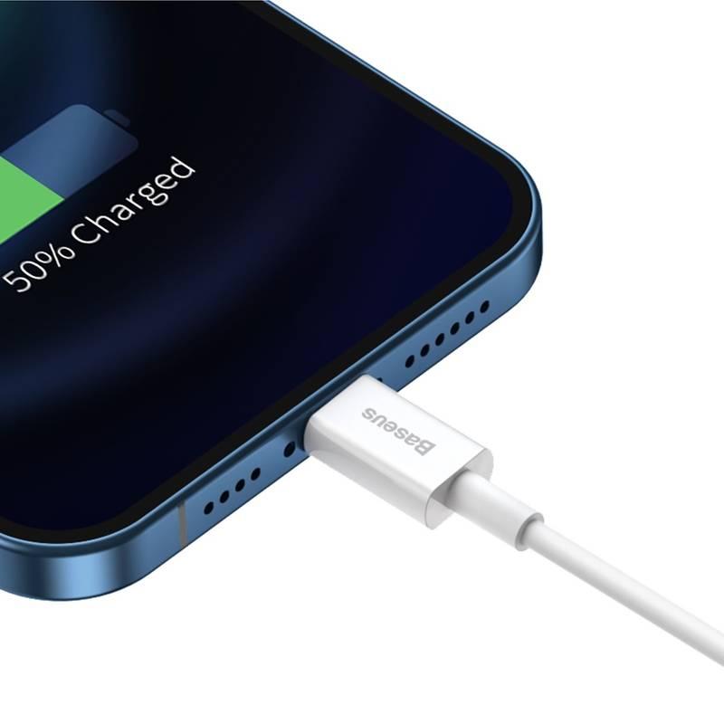 Kabel Baseus Superior Series USB Lightning 2.4A 1m bílý