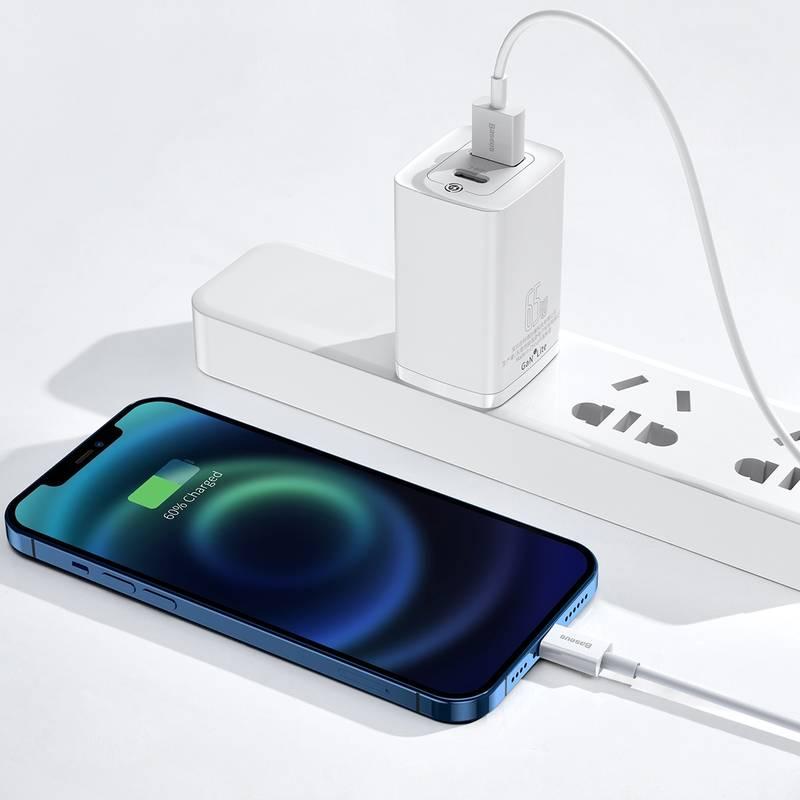 Kabel Baseus Superior Series USB Lightning 2.4A 1m bílý