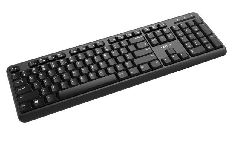 Klávesnice Canyon HKB-W20 wireless, CZ layout černá