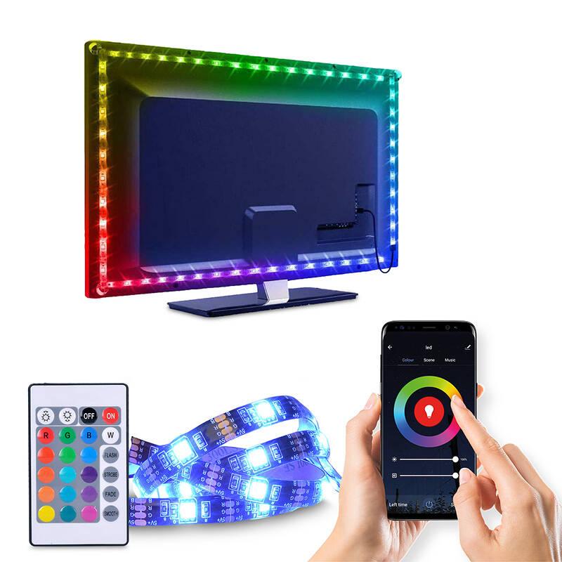 LED pásek Solight WIFI smart RGB pásek pro TV, 4x50cm, USB