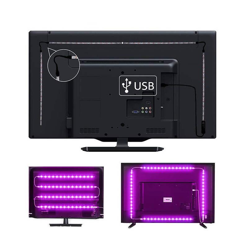 LED pásek Solight WIFI smart RGB pásek pro TV, 4x50cm, USB, LED, pásek, Solight, WIFI, smart, RGB, pásek, pro, TV, 4x50cm, USB