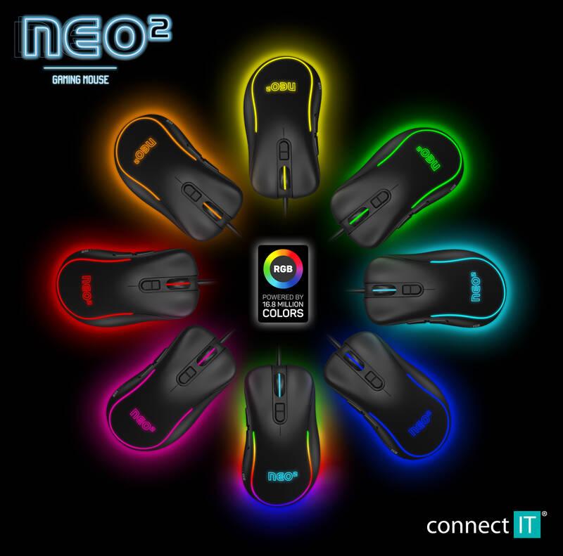 Myš Connect IT NEO 2 černá, Myš, Connect, IT, NEO, 2, černá