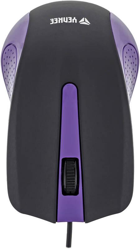 Myš YENKEE YMS 1015PE USB Suva černá fialová